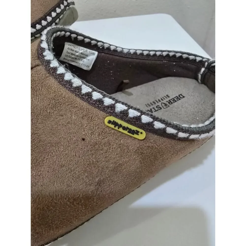 Deer Stags Mens Slipperooz Indoor/Outdoor Slipper Wherever S.U.P.R.O. Sock Brown